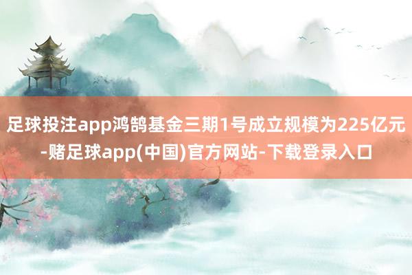 足球投注app鸿鹄基金三期1号成立规模为225亿元-赌足球app(中国)官方网站-下载登录入口