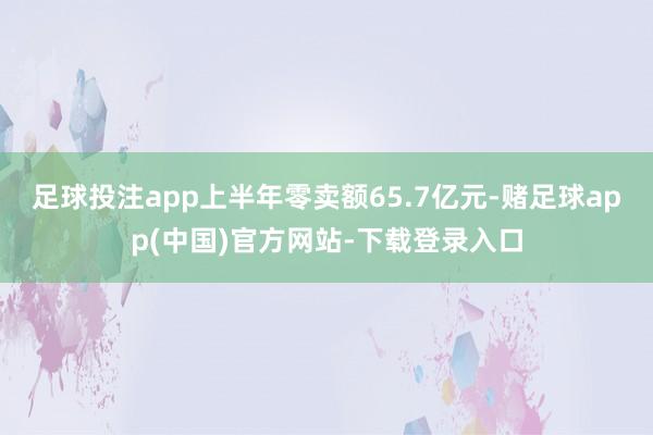 足球投注app上半年零卖额65.7亿元-赌足球app(中国)官方网站-下载登录入口