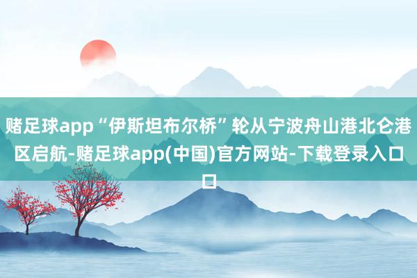 赌足球app“伊斯坦布尔桥”轮从宁波舟山港北仑港区启航-赌足球app(中国)官方网站-下载登录入口
