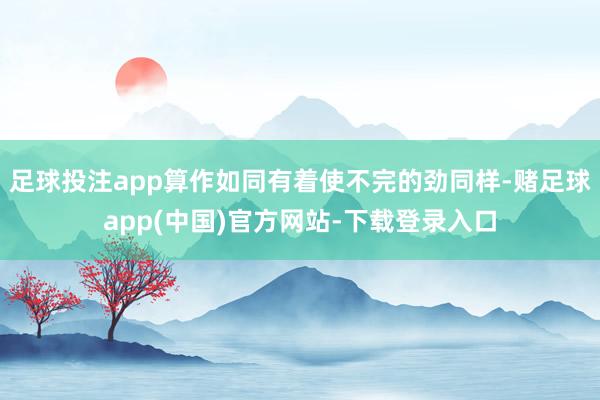 足球投注app算作如同有着使不完的劲同样-赌足球app(中国)官方网站-下载登录入口
