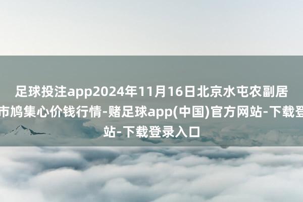 足球投注app2024年11月16日北京水屯农副居品批发市鸠集心价钱行情-赌足球app(中国)官方网站-下载登录入口