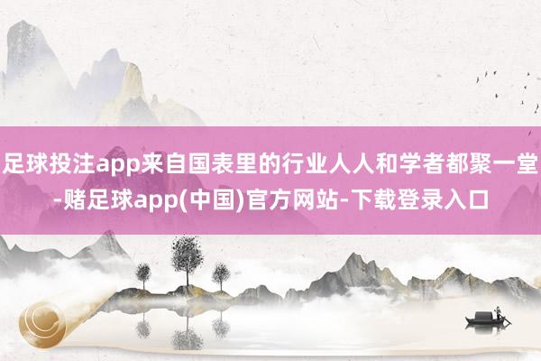 足球投注app来自国表里的行业人人和学者都聚一堂-赌足球app(中国)官方网站-下载登录入口