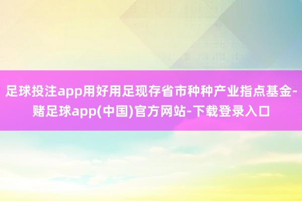 足球投注app用好用足现存省市种种产业指点基金-赌足球app(中国)官方网站-下载登录入口