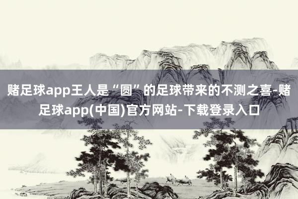赌足球app王人是“圆”的足球带来的不测之喜-赌足球app(中国)官方网站-下载登录入口